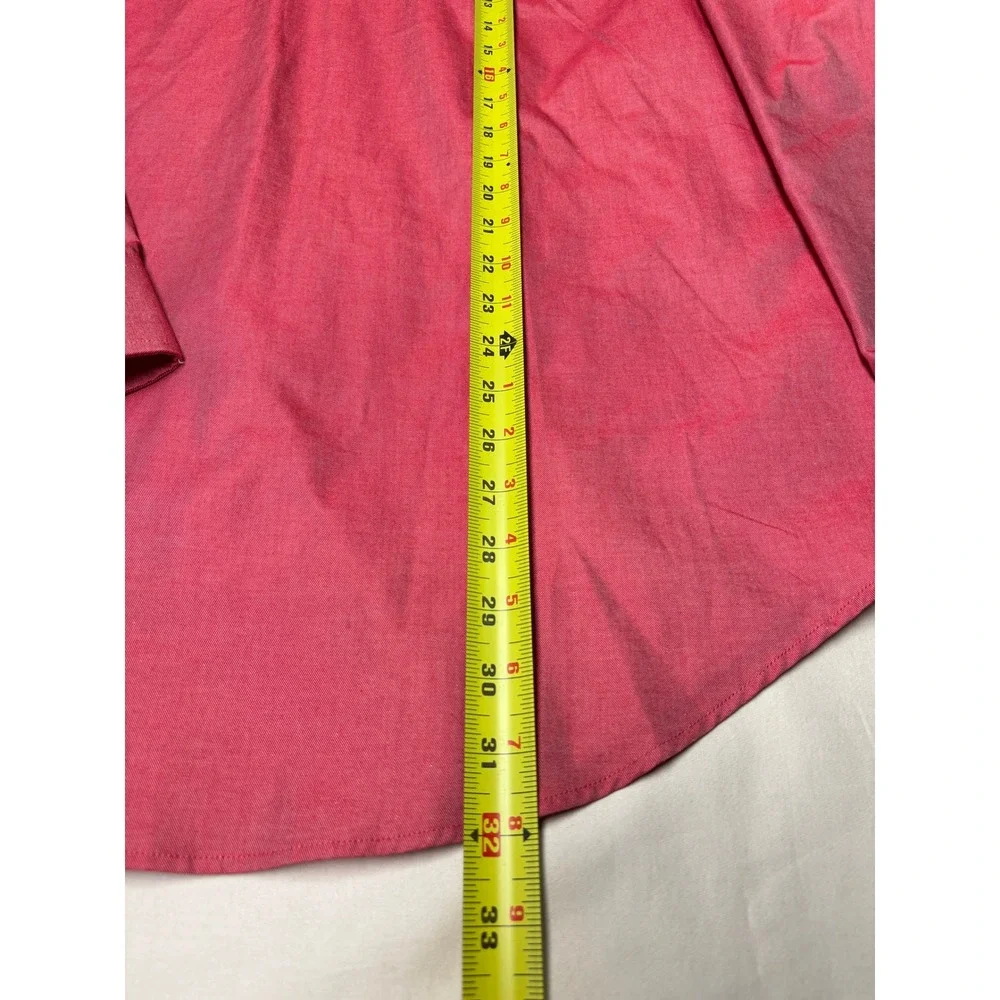 NWT Banana Republic‎ Mens Red Cotton Twill Long Sleeve Button Down Shirt Large